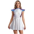 thumbnail image 1 of iiniim Costume de Femme Extraterrestre Pailleté Astronaute Robot Cosplay Tenue Évasée Mini Robes Bleues TTG, 1 of 7