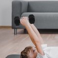 thumbnail image 3 of OUNONA Silicone Dumbbell Hexagonal Hand Weight Barbell 1Pack, 3 of 8