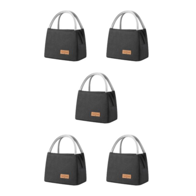 kurtrusly Bento Bag For On Go Repas Mode de Vie Occupé Sacs de Pique-Nique Polyvalents Petit + Noir 5Set