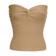 thumbnail image 5 of Yuyuzo Tube Tops for Women Strapless Sleeveless Shirts Ribbed Knit Going out Tops Slim Fitted Basic Tees, 5 of 5