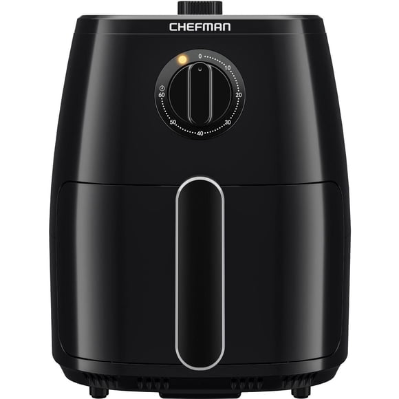 Chefman Turbofry 4.5-Litre (5-Quart) Air Fryer w/ Integrated Timer, Adjustable Temp Control - Black, New