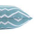 thumbnail image 2 of Outdoor Square Cushion 18in - Aqua ZigZag, 2 of 3