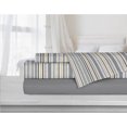 thumbnail image 1 of Safdie & Co. Literie Ultra Doux Ensemble de Draps à Rayures 4PC Lit Double Gris, 1 of 1