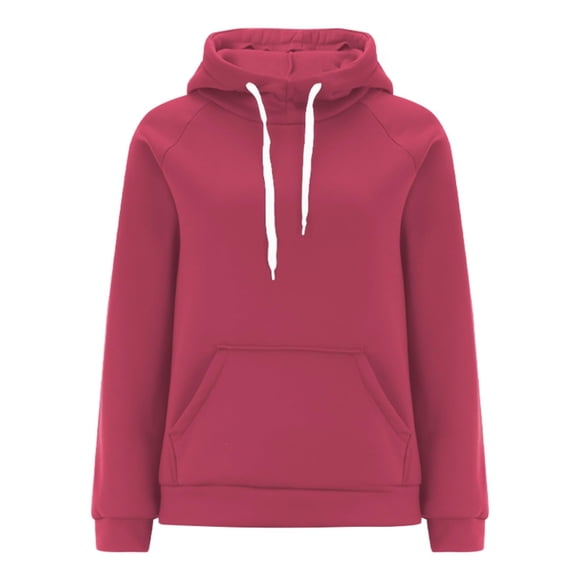 Women Drawstring Hooded Sweatshirts, Cotton Fleece Pullover Hoodies Tops, Winter Travel Solid Color Long Sleeve Hoodie Sweats Shirts