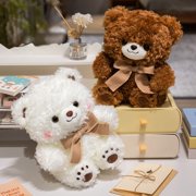 Sentmoon Plush Toys for Kids Birthday Gift Lovable 11 Inches Cute Couple Bear Doll Toy Shy Bow Tie Bear Ribbon Teddy Bear Doll 's Sleep Companion Boys and Girls Holiday Birthday Gift