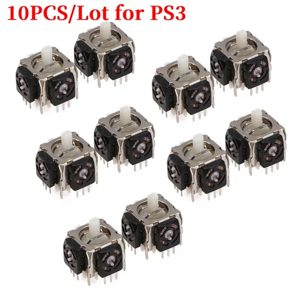 10/5pcs 3D Analog Joystick Stick Sensor Module Potentiometer Thumb Stick Replacement Parts for PlayStation PS5/PS4/PS2/Xbox 360 10pcs for PS3