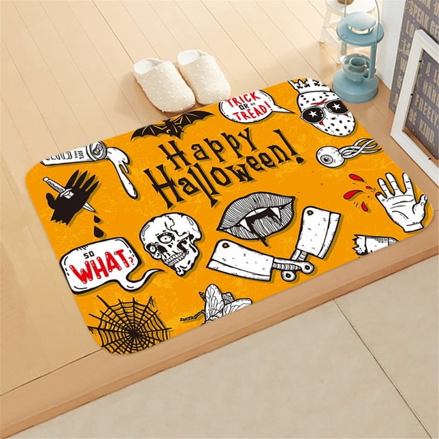 TIMIFIS Halloween Decorations Welcome Mats Outdoor Halloween Letters Home Door Mat Absorbent Mat Living Room Kitchen Floor Mat