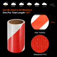 thumbnail image 3 of Unique Bargains Reflective Tape, 4 Inch x 10 Ft Waterproof Safety Adhesive Tape for Trailers, Red White, 3 of 6