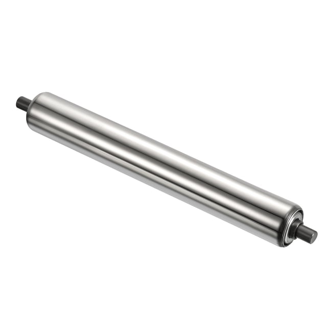 Unique Bargains 1.5'x12' Transmission de Rouleau de Convoyeur par Gravité en Acier Inoxydable Extrémité Galvanisée
