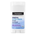 thumbnail image 1 of Neutrogena Mineral Ultra Sheer Dry-Touch Sunscreen Stick SPF 50 with Zinc Oxide & Moisturizing Vitamin E – Broad Spectrum Face & Body Protection, Water Resistant 80 Min, No White Residue – 42g, 1 of 8