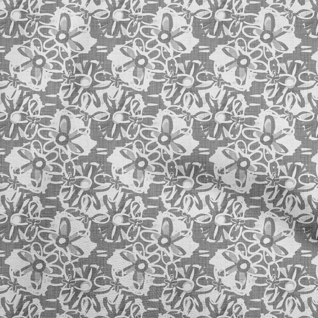 oneOone Cotton Silk Gray Fabric Abstract Craft Projects Decor Fabric Printed By The Yard 42 Inch Wide