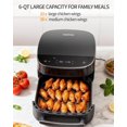 thumbnail image 2 of Refurbished EDENPEER 11-in-1 Extra Large 6 QT Air Fryer with Dual Heat Source Technology, Smart Digital Touchscreen, Fits 12-Inch Pizza, Whisper-Quiet EA2-K, 2 of 6