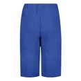 thumbnail image 4 of AherBiu Womens Shorts Casual High Waisted Drawstring Relaxed Fitted Short Summer Knee Length Shorts, 4 of 4