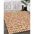 thumbnail image 3 of Ahgly Company Tapis d'Intérieur Lavable à la Machine, Carré, Transitionnel, Orange, Tapis de Zone, 5 Pieds Carré, 3 of 7