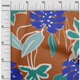 thumbnail image 2 of oneOone Cotton Flex Brown Fabric Abstract Tropical Floral Craft Projects Decor Fabric Printed By The Yard 40 Inch Wide, 2 of 4