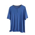 thumbnail image 1 of Erwazi Hauts de Pyjama pour Femmes Doux T-Shirt à Manches Courtes Chemises de Nuit T-Shirt à Col en V Haut de Pjs Vêtements de Nuit, 1 of 4