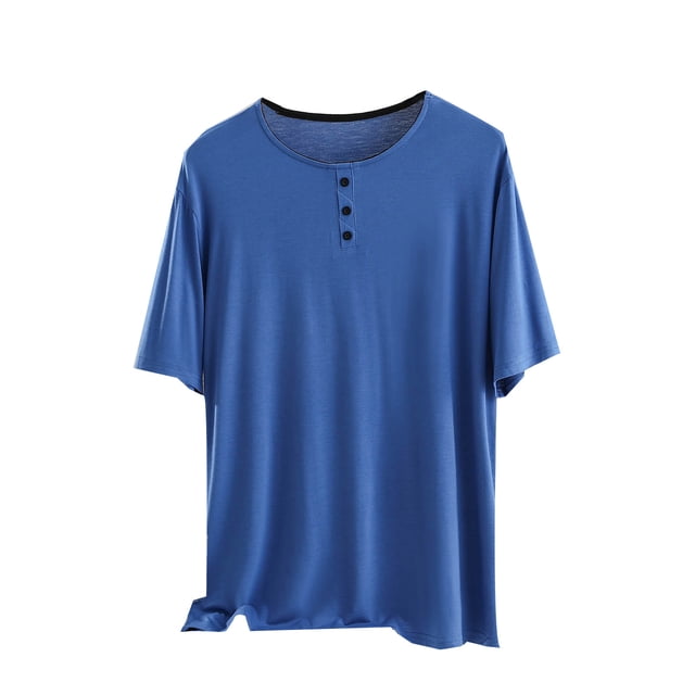 Erwazi Hauts de Pyjama pour Femmes Doux T-Shirt à Manches Courtes Chemises de Nuit T-Shirt à Col en V Haut de Pjs Vêtements de Nuit