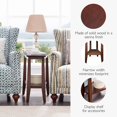 thumbnail image 3 of Leick Furniture Delton Table d'Appoint Triangulaire en Bois Massif, Fini Brun Terre de Sienne, 3 of 4