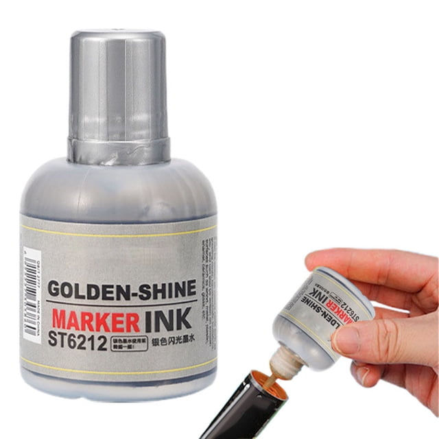 Gold Silver White High Gloss Oily Marker Ink Refiller Can Replace Ink 20ml
