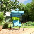 thumbnail image 2 of Outsunny Chaise Balançoire de Patio 1 Place avec Auvent Réglable et Coussins, 2 of 9