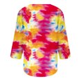 thumbnail image 5 of Birdeem Blouse Mode Femme Manches Trois-Quarts Col en V Imprimé de Pâques Ample, 5 of 5