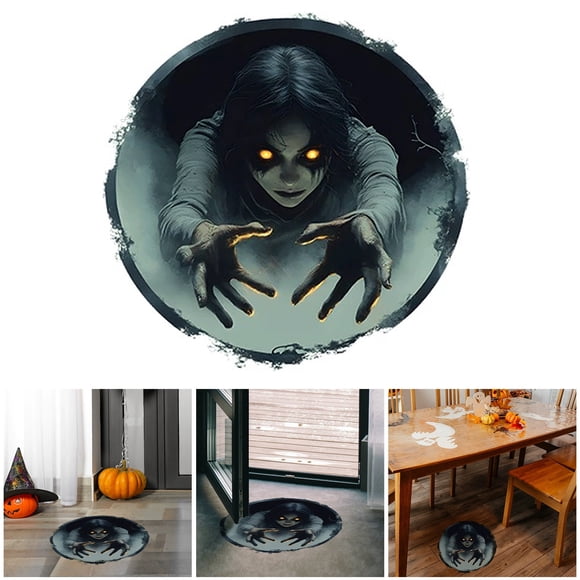 TIELUTT Halloween Scary Wall Decal Female Sticker for Bedroom Living Room Wallpaper for Teen Girls Wall Stickers for Kids Kitchen Decals for Wall Removable Wall Clock Sticker Stickers for Wall Girl
