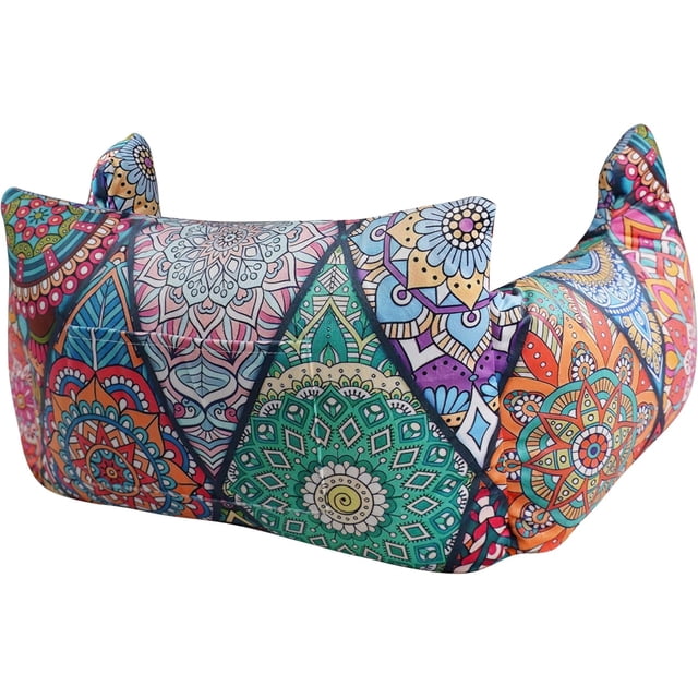 Mastectomy Pillow - Post Surgery Pillow for Mastectomy Recovery, crafted with soft Dutch velvet and PP cotton for post-surgery comfort and protection. Features a vibrant multicolored mandala design, measures 41 x 11 x 5 inches, and includes two pockets for ice or heat packs and small items. Adjustable strap ensures secure positioning, making it ideal for breast surgery recovery and thoughtful gifts.
