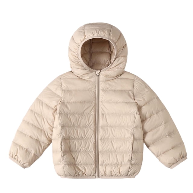 Tranfacy Kids Packable Hooded Puffer Jacket for 2-14 Years Lightweight Zipper Pocket with Storage Bag