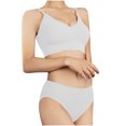 thumbnail image 1 of Bralettes Women Padded Bra Feature V-Neck Wire-Free Bra Style W-785 White M, 1 of 4