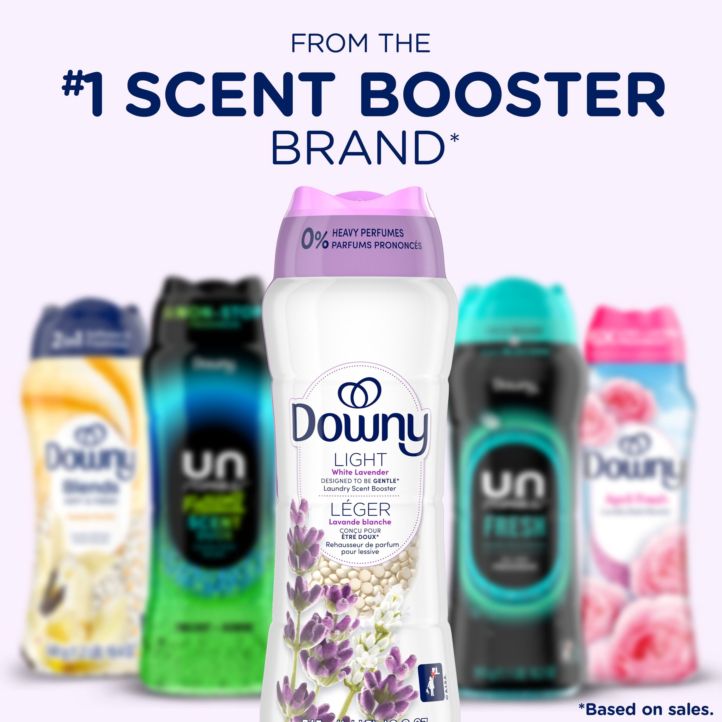 Downy Light Laundry Scent Booster Beads, White Lavender Scent, 680g, In-wash fabric beads designed to be gentle with a light boost of scent, No Heavy Perfumes