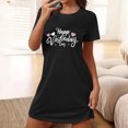 thumbnail image 2 of Amzcrzy Pyjamas pour Femmes Mode Imprimé Cœur Valentines Day Robe Décontractée Confortable à Manches Courtes Chemises de Nuit pour Femmes Valentines Day Cadeaux, 2 of 5