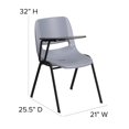 thumbnail image 4 of Bowery Hill Chaise d'Appoint Ergonomique en Coquille, Gris, 4 of 8