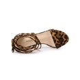 thumbnail image 4 of BLISSFUL STEP Women's Solid Color Strap Block Heel Lace up Sandals, 4 of 7