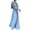 N-Blue-1, variant on 2025 Women Wrap V Neck Short Dresses formal Ruffle Sleeve Tiered Midi Wedding Dress with Sleeves Dress Tie Waist A Teenager Dress formal Wear Line Long Party