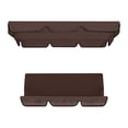 thumbnail image 1 of yulier Auvent de Balançoire et Housse de Coussin de Remplacement, Housse Supérieure d'Auvent de Chaise Balançoire d'Extérieur, Housse de Coussin pour Chaise Balançoire de Patio, Jardin, Piscine, Housse Imperméable et anti-UV pour Chaise Balançoire 3 Places, Café, 1 of 1