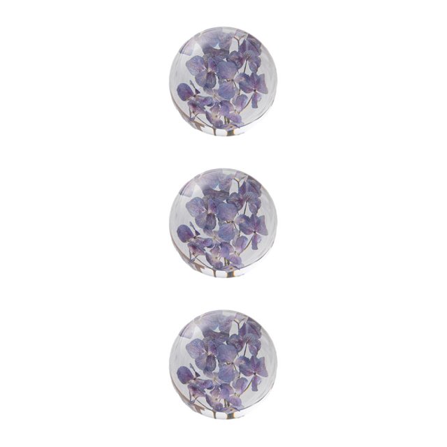 Baohd Exquisite Flower Crystal Ball Adding Elegance To Space Easily Portable Hydrangea purple 8cm 3Set
