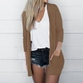 thumbnail image 2 of AherBiu Womens Cardigan Tops Long Sleeve Open Front Mid-Long Outwear with Pockets Spring Clothes, 2 of 6
