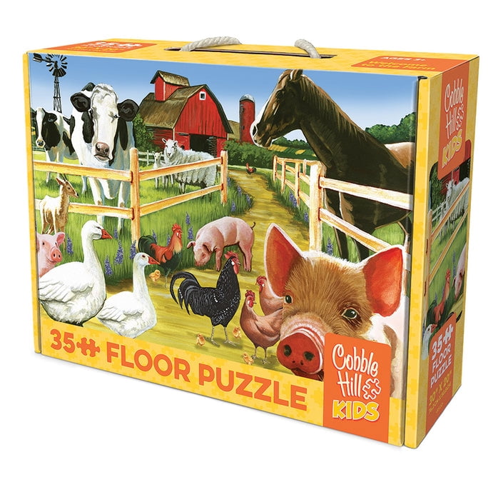 Cobble Hill Kids 35 Piece Floor Puzzle - Welcome to the Farm - for Ages 3 and up