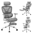 thumbnail image 4 of AKDSteel Chaise de Bureau Ergonomique en Maille avec Dossier Haut, Accoudoirs 3d Réglables, Repose-Pieds Rétractable et Roues pour la Maison Ou le Bureau, 4 of 8