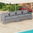 thumbnail image 1 of Costway Ensemble de Conversation pour Patio 2 Pcs Canapé Sectionnel Mobilier Siège Coussiné Jardin Gris, 1 of 10