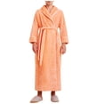 thumbnail image 3 of FAIWAD Women's Flannel Thickened Nightgown Soft Warm Fuzzy Fleece Robe Solid Color Bathrobe Loungewear with Pockets, 3 of 5