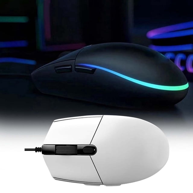 2 2nd Generation Wired Gaming 8000 DPI Rainbow Optical Effects LIGHTSYNC RGB 6 Programmable Buttons Memory Screen Mapping PC/ and Laptop Compati
