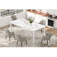 thumbnail image 1 of BeesClover Dining Table for 6-8 Person Farmhouse Large Rectangular Kitchen Tables Mid-Century Modern Kitchen Table with Sturdy Metal Legs for Small Kitchens, Dining Office Areas, 1 of 6