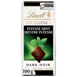 Lindt EXCELLENCE Intense Barre de chocolat foncé à la menthe, 100 Grams