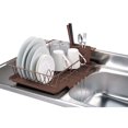 thumbnail image 4 of 3 Piece Rust-Resistant Vinyl Dish Drainer with Self-Draining Drip Tray, Brown, 4 of 5