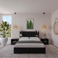 thumbnail image 3 of Nexera Hunter Platform Bed With Headboard And 2 Nightstands, 3 of 9