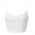 thumbnail image 3 of FOCUSNORM Women Sling Top Solid Color Crop Low Chest Sexy Bodycon Top Clothes, 3 of 5