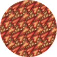 thumbnail image 1 of Ahgly Company Tapis de Zone Carré Orange Lavable en Machine, 3 Pieds Carré, 1 of 7