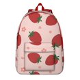 thumbnail image 1 of Sac à Dos Scolaire à Baies Rouges, Sac de Jour Décontracté à Motif de Fraises Fruitées avec Dispositifs Antivol pour Étudiants et Voyageurs, 1 of 3