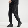 thumbnail image 1 of Men's Casual Polyester Drawstring Elastic Waist Zipper Pocket Pants for Outdoor Leisure, 1 of 9